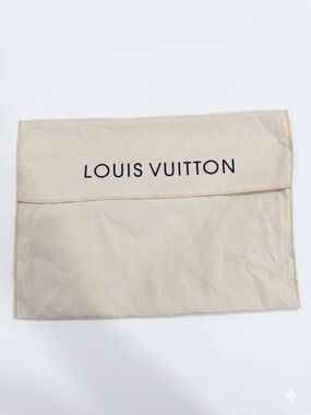 Louis Vuitton Cream Canvas Dust Cover with Black Logo